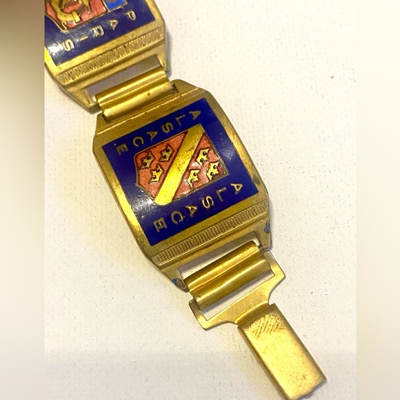 Vintage WWII Commemorative Panel Bracelet - Picture 5 of 15